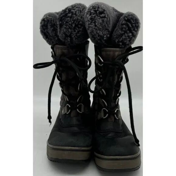 UGG BRYNN BLACK  women 6 (eu 37) 1001371 Wool liner waterproof Lace Up Boots