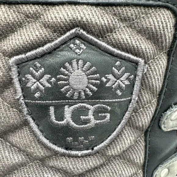 UGG BRYNN BLACK  women 6 (eu 37) 1001371 Wool liner waterproof Lace Up Boots