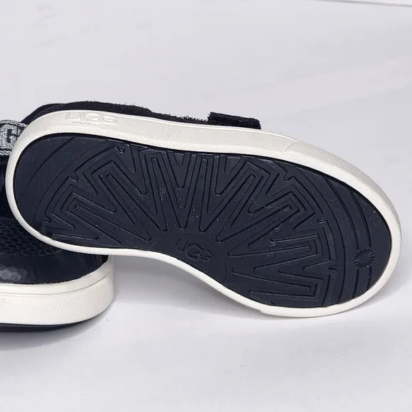 UGG Kids Toddle Black Rennon Skimmer Glitter Shoes Size