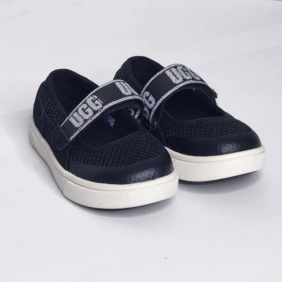 UGG Kids Toddle Black Rennon Skimmer Glitter Shoes Size