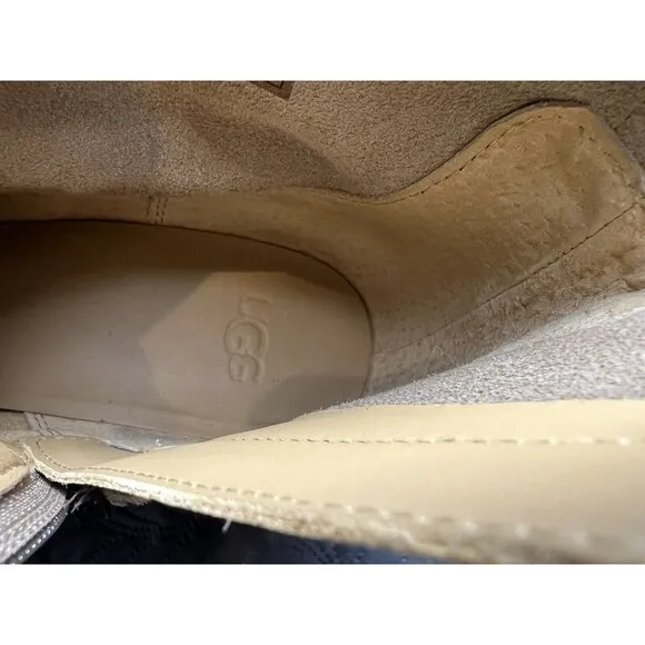 Ugg Kingsburg Suede Block Heal Chelsea Ankle Boots Western Chic SZ 10:Pre-Owned