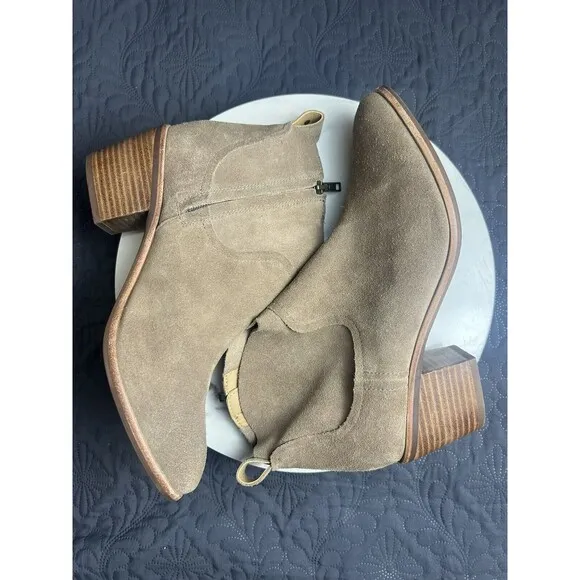 Ugg Kingsburg Suede Block Heal Chelsea Ankle Boots Western Chic SZ 10:Pre-Owned