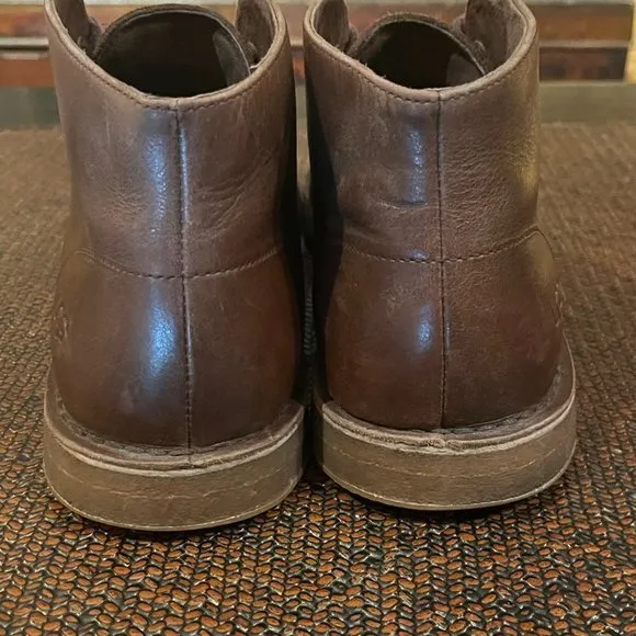 UGG Leather and Suede Chukka Boots Grizzly Brown Style 1014413