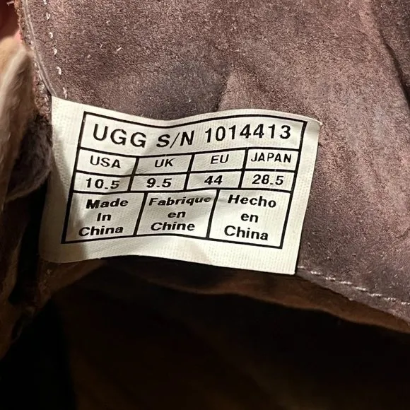 UGG Leather and Suede Chukka Boots Grizzly Brown Style 1014413