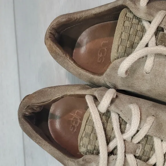 Ugg Mens Hapner Suede Details Woven Lace Up Comfort Sneakers shoes sz 11.5