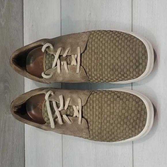 Ugg Mens Hapner Suede Details Woven Lace Up Comfort Sneakers shoes sz 11.5
