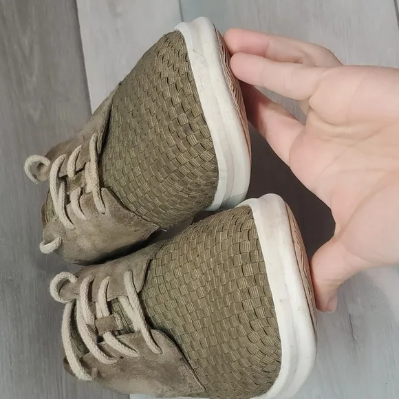 Ugg Mens Hapner Suede Details Woven Lace Up Comfort Sneakers shoes sz 11.5