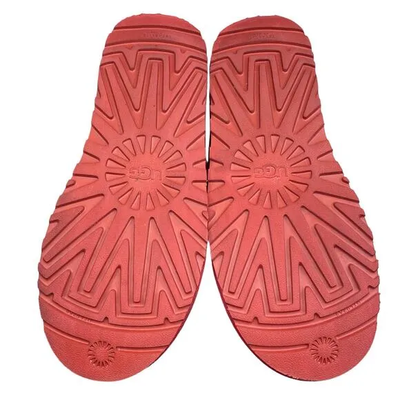 UGG Mens Neumel Red Suede Lace Up Winter Chukka Boots Size US 9