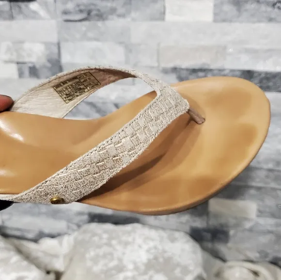 Ugg Natassia Metallic Basket Cork Wedge Sandals