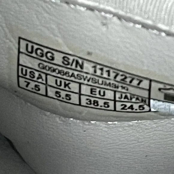 UGG Sandals Womens 7.5 Nella Crisscross Slingback Platform Gray Square Toe New