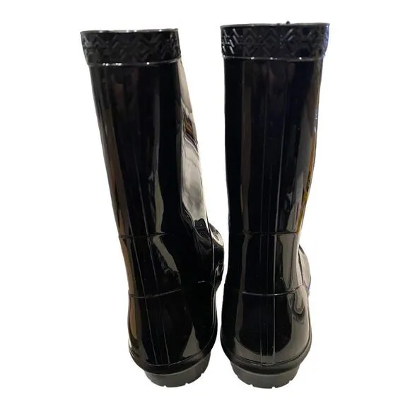 Ugg Raana Shiny Black Kids Rain Boots 2
