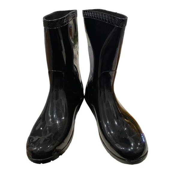 Ugg Raana Shiny Black Kids Rain Boots 2