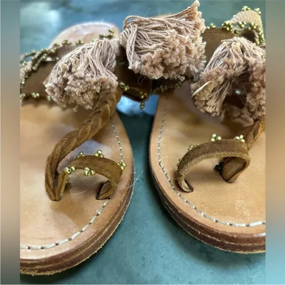 Ulla Johnson Brown Tassel Sandals