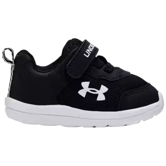 UNDER ARMOUR Baby Tennis Shoes Black/White 2K Newborn New