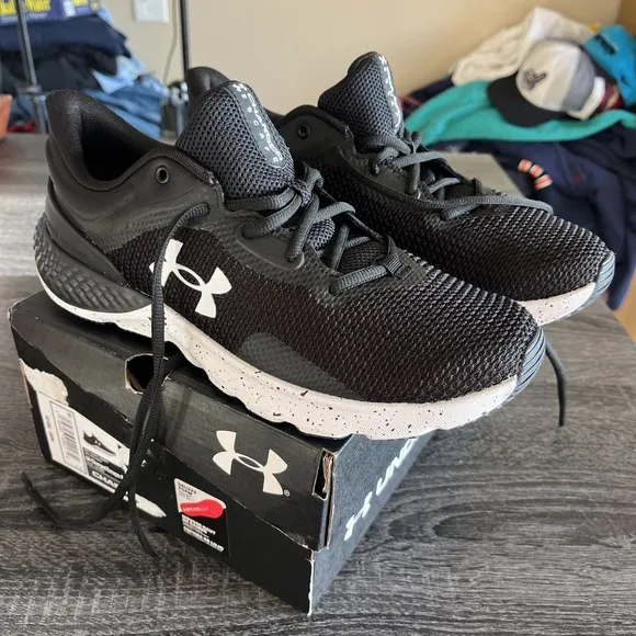 Under Armour Charged Maven Trail Mens Shoes 8 Trek Low Black Hiking Running