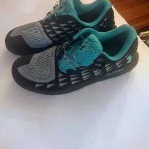 Under Armour Mens Charged BOA Michelin Black and Teal Running Shoes
