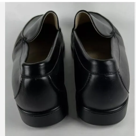 Unworn SAS Black Leather Slip On Loafers Dress Shoes Mens 15 M Comfort Moc Toe
