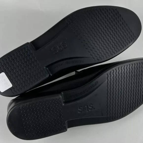 Unworn SAS Black Leather Slip On Loafers Dress Shoes Mens 15 M Comfort Moc Toe
