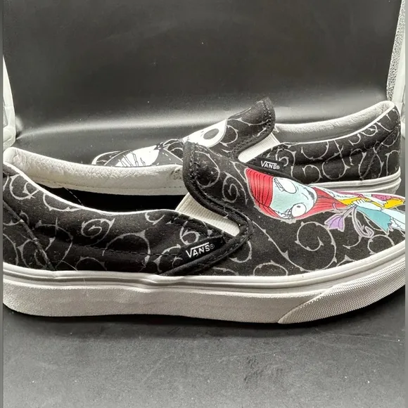 Vans Classic Slip-On Shoes Nightmare Before Christmas Jack and Sally 6.5M 8W