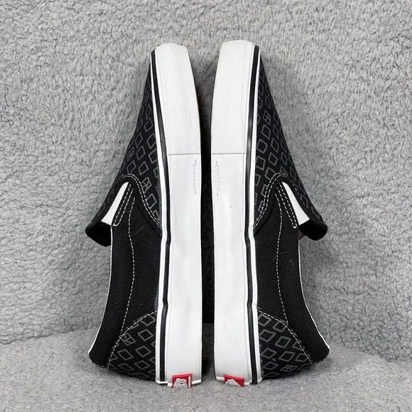 Vans Krooked By Natas For Ray Mens Size 6.5 Slip On Skate Shoes Black Canvas