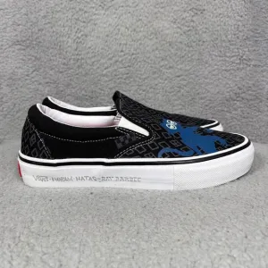Vans Krooked By Natas For Ray Mens Size 6.5 Slip On Skate Shoes Black Canvas