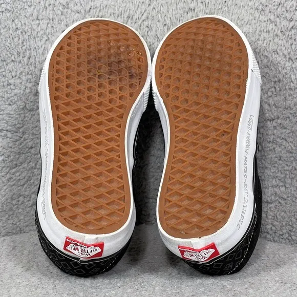 Vans Krooked By Natas For Ray Mens Size 6.5 Slip On Skate Shoes Black Canvas