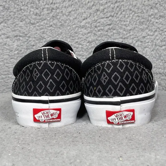 Vans Krooked By Natas For Ray Mens Size 6.5 Slip On Skate Shoes Black Canvas