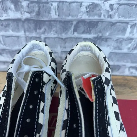 Vans Old Skool Primary Check Black White Shoes VN0A38HBP0S Kids Size 2.5 K New