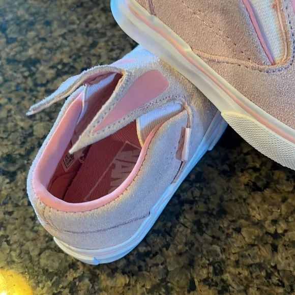 VANS Pink bunny suede  slip on shoes.  NWT