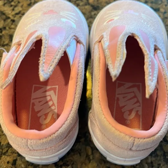 VANS Pink bunny suede  slip on shoes.  NWT
