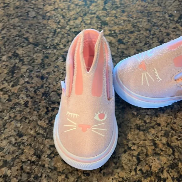 VANS Pink bunny suede  slip on shoes.  NWT