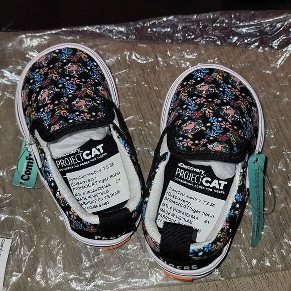 VANS ProjectCAT Protect Tigers Discovery Rare ComfyCush Slip On V Shoes Size 5