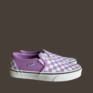 Vans Slip On Classic Checkerboard Lavender Women's Shoe Size 7.5 #788