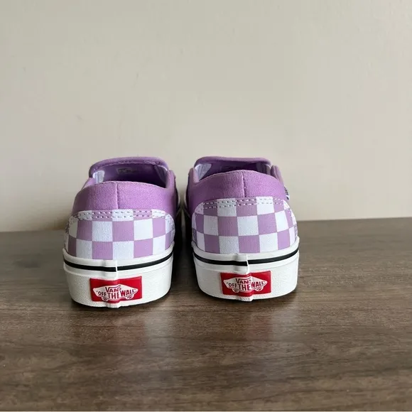 Vans Slip On Classic Checkerboard Lavender Women's Shoe Size 7.5 #788