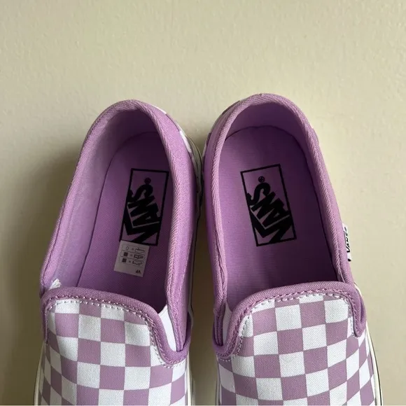 Vans Slip On Classic Checkerboard Lavender Women's Shoe Size 7.5 #788
