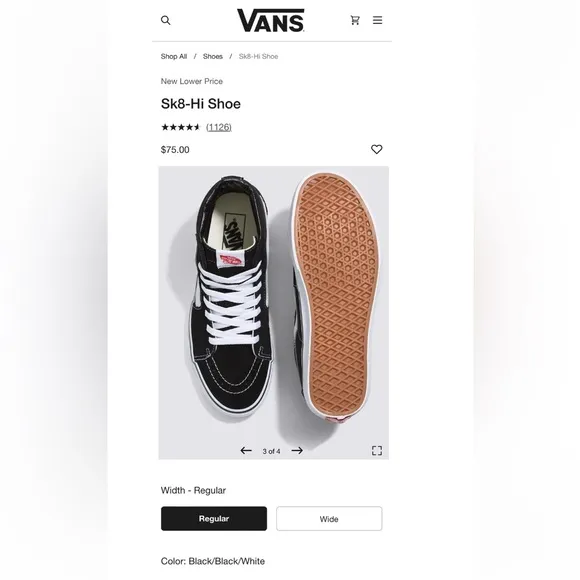 VANZ Sk8-Hi Top Shoes NWOT