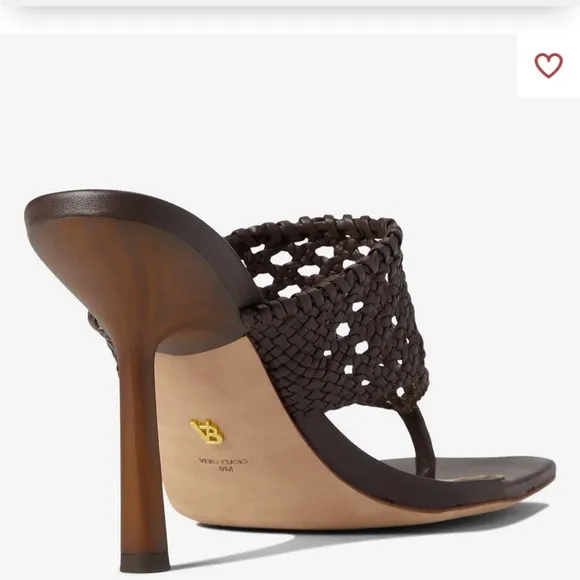 Veronica Beard Sandals 9.5 Woven Brown Heeled Sandals ABITA