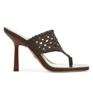 Veronica Beard Sandals 9.5 Woven Brown Heeled Sandals ABITA