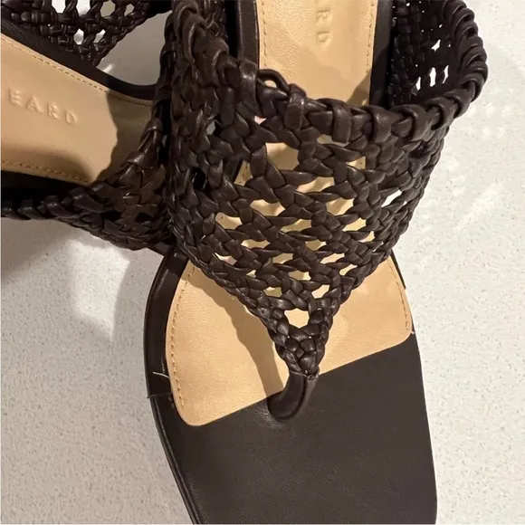 Veronica Beard Sandals 9.5 Woven Brown Heeled Sandals ABITA