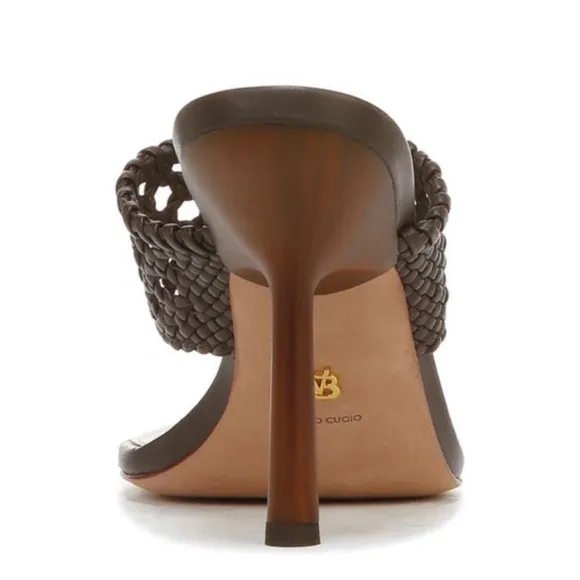 Veronica Beard Sandals 9.5 Woven Brown Heeled Sandals ABITA