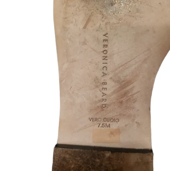 VERONICA BEARD | Snakeskin Embossed Leather Gladiator Sandals in Size US 7.5