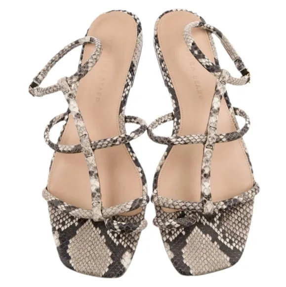 VERONICA BEARD | Snakeskin Embossed Leather Gladiator Sandals in Size US 7.5