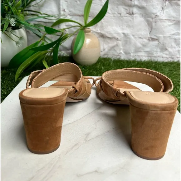VERONICA BEARDZuri Crossover Slide Sandals Brown women size 6.5