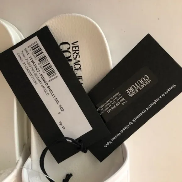 Versace Jeans Couture Logo Slide Sandal. Versace. Sandal. Slide. Size: 8, 38