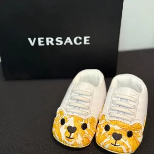 Versace Kids White and Yellow Bear Shoes