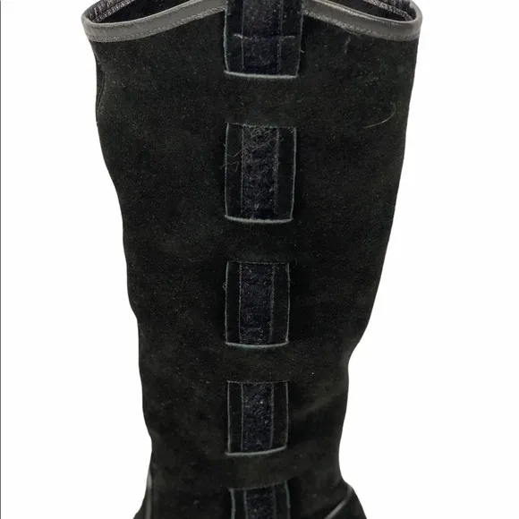 VIA SPIGA Black Suede Boots 7.5 M
