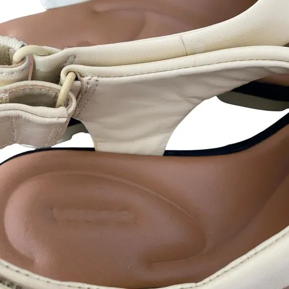 Vince Bilbao Square Toe Leather Tan Platform Sandals size 7.5