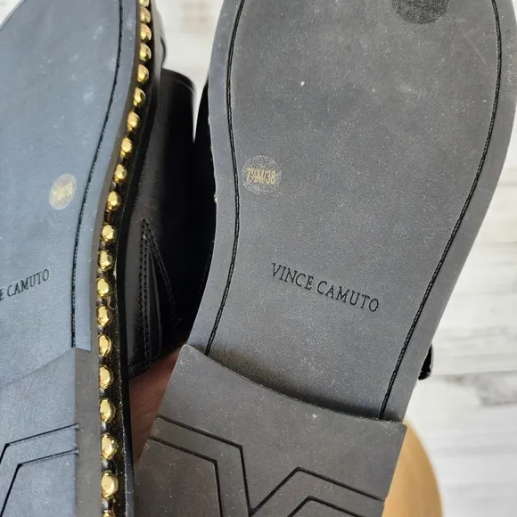 Vince Camuto Cooliann black leather sandals