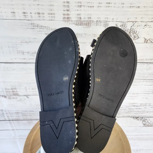 Vince Camuto Cooliann black leather sandals