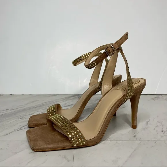 Vince Camuto Saprenda Light Brown Heeled Sandal 7 1/2 M